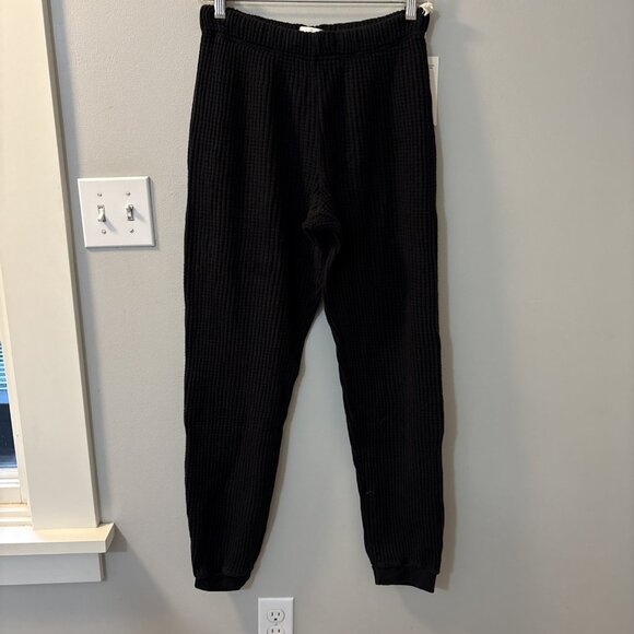 Mate the Label Organic Waffle Relaxed Jogger in Jet Black, Size Small NWT - Picture 5 of 9